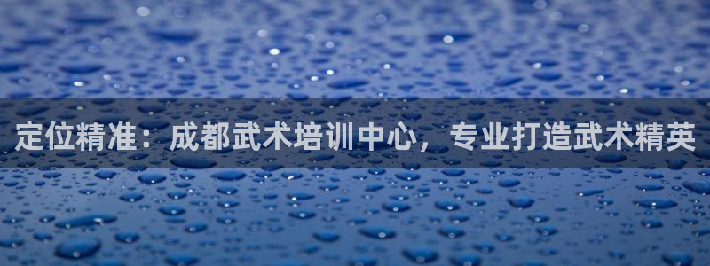耀世平台荐 5o69I7：定位精准：成都武术培训中心