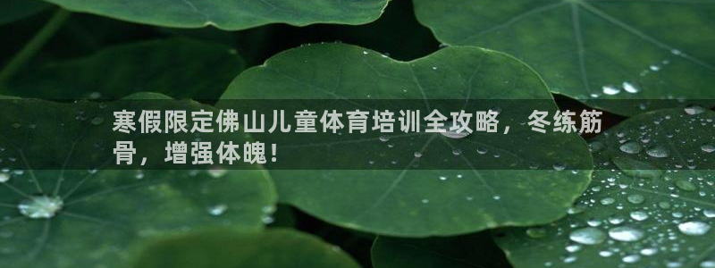 耀世平台云 411o31 耀世：寒假限定佛山儿童体育